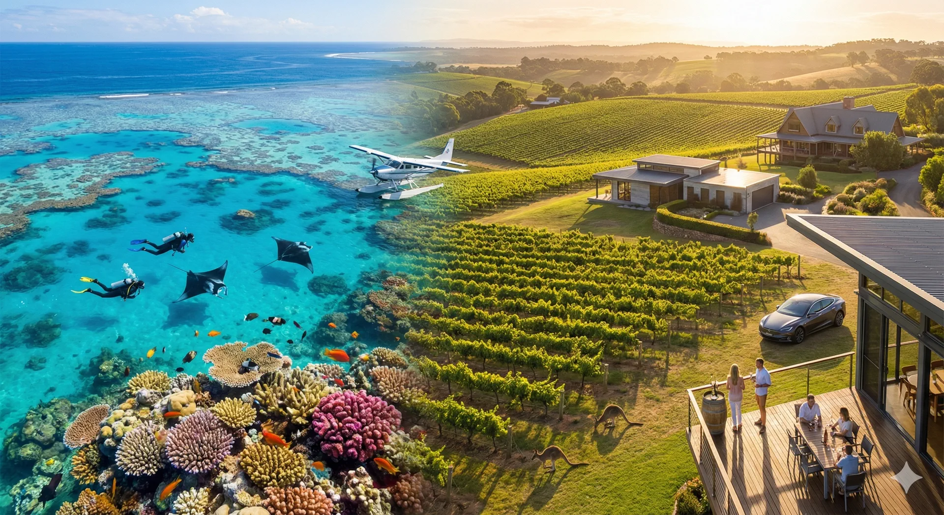 Austrália 2025: Grande Barreira de Corais e Vinícolas Premium